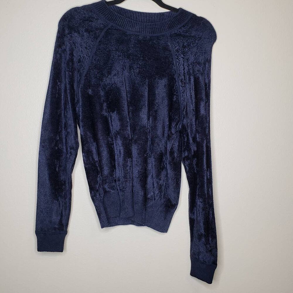 Elizabeth and James| Pearl Velvet Sweatshirt Sweater in Blue